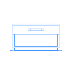 Furniture Nightstands Gela Wide Nightstand Line Art Svg Vector, Free Vectors File